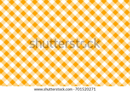 Orange Gingham seamless pattern. Texture from rhombus/squares for - plaid, tablecloths, clothes, shirts, dresses, paper, bedding, blankets, quilts and other textile products. Vector illustration.