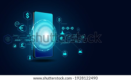 Abstract Digital Finance in the Online World By Mobile Internet, Transactions in Online Systems On the background is a digital map, internet, stock trading. Connected all over the world