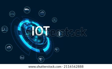 Abstract, IoT, Internet of Things, concepts, electronic devices Connect or send information to each other via the Internet Smart Device,Smart Network and Intelligent Transportation.