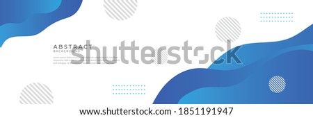 Blue wave abstract background. Liquid color background design. Fluid gradient shapes composition. Futuristic design for posters, banner, web header, presentation design and much more Foto d'archivio © 