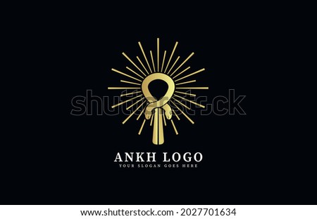 Ankh key of life with snakes Moses staff style