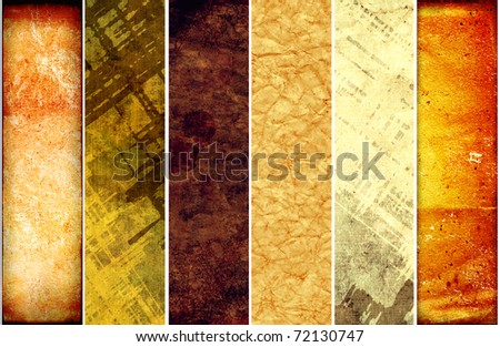 Collection of grunge banners - texture old paper