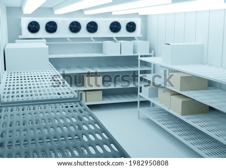 Refrigeration chamber for food storage Stock foto © 