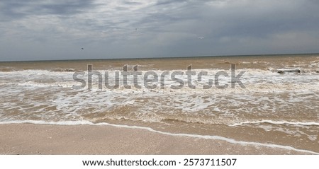 Similar – Image, Stock Photo raging sea with foam formation in the Atlantic Ocean