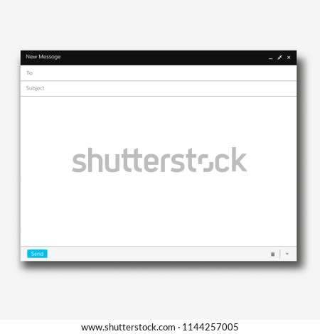 email message template mail form send message frame vector