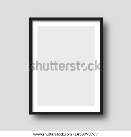 Wall picture frame vector.  Painting modern blank artwork. 