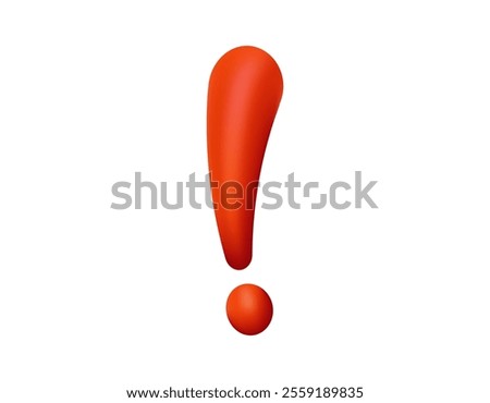 Similar – Image, Stock Photo Vivid exclamation mark on blue background. Warning, important information, keep attention concept.