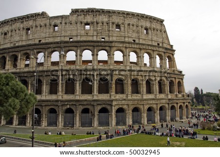 Most famous monument in Rome, the Coliseum is an ancient arena for gladiators