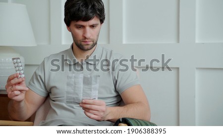 Similar – Image, Stock Photo Relaxed man reading notes in notebook