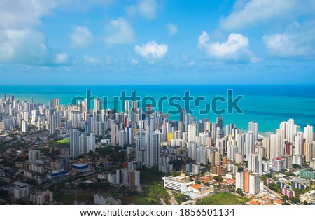 Aerial view of Recife city, capital of the Pernambuco State - Brazil Foto stock © 