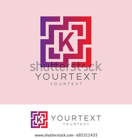 technology initial Letter K Logo design