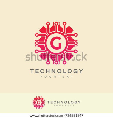 technology initial Letter G Logo design