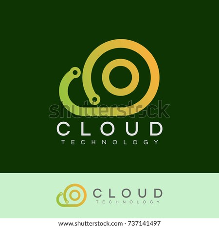 cloud technology initial Letter O Logo design