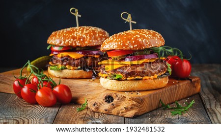 Similar – Image, Stock Photo Close-up of delicious homemade spaghetti with vegetables, cheese and fried quail eggs on a round plate on a light background. Traditional Italian food. Mediterranean lunch or dinner. Copy space