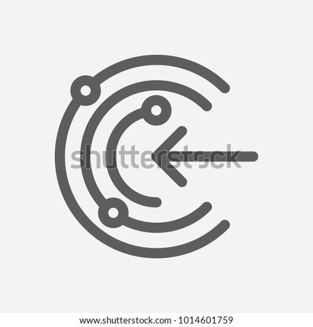 Proactive icon line symbol. Isolated vector illustration of  icon sign concept for your web site mobile app logo UI design. Stock foto © 