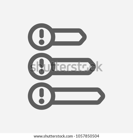 Priorities icon line symbol. Isolated vector illustration of  icon sign concept for your web site mobile app logo UI design.