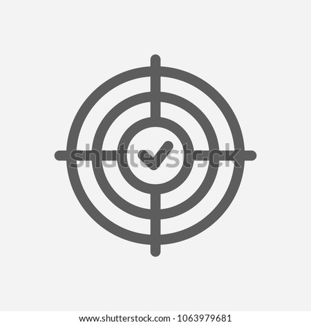 Result oriented icon line symbol. Isolated vector illustration of  icon sign concept for your web site mobile app logo UI design.