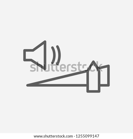 High volume icon line symbol. Isolated vector illustration of  icon sign concept for your web site mobile app logo UI design.
