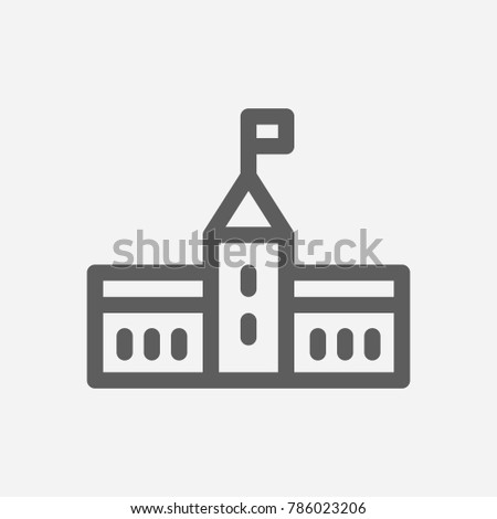 Symbol of country canada city icon. Isolated vector illustration of canada, parliament, building icon for app mobile web logo UI design.