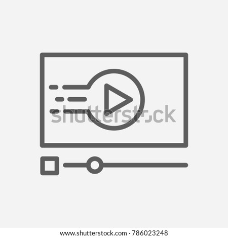 Video streaming icon line symbol. Isolated vector illustration of live stream sign concept for your web site mobile app logo UI design.