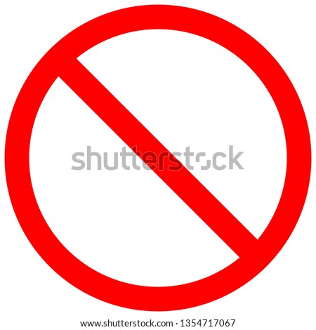 do not sign. do not to do something Foto stock © 