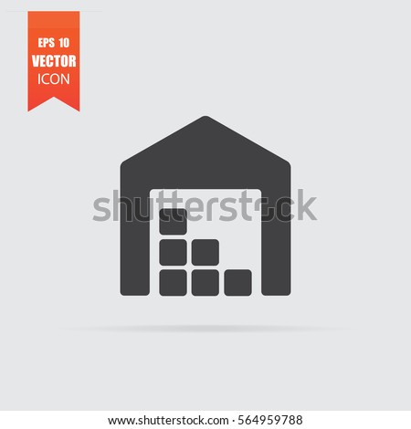 Storage icon in flat style isolated on grey background. For your design, logo. Vector illustration.