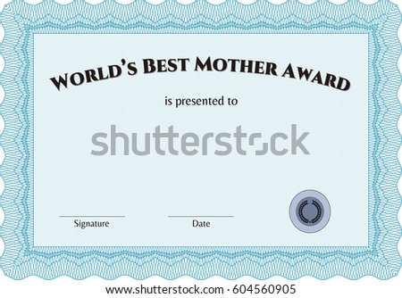 beautiful certificate template design with best award symbol best award certificate