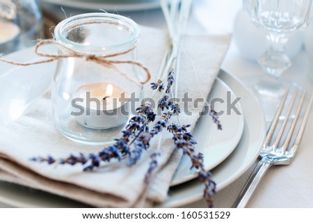 Similar – Image, Stock Photo Elegant table decoration with glassware and fragrant white flowers