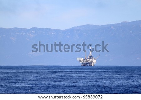 an offshore oil drilling platform near Ventura California