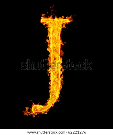 J ,Fire Letter Stock Photo 62221276 : Shutterstock