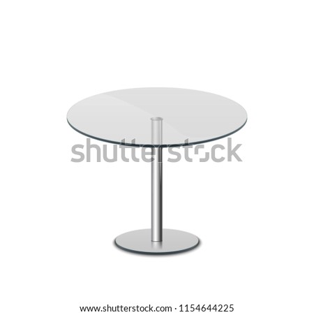 Glass transparent table vector