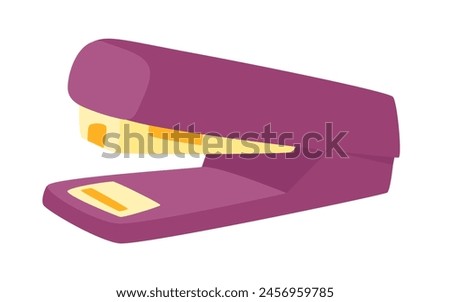 Stapler in flat design. Stationery tool for office paperwork or education. Vector illustration isolated.