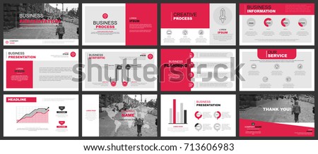 Business presentation slides templates from infographic elements. Can be used for presentation, flyer and leaflet, brochure, corporate report, marketing, advertising, annual report, banner, booklet.