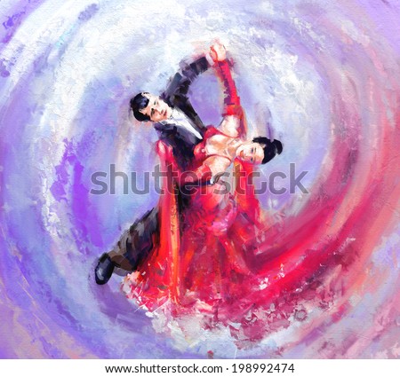 waltz dancers digital painting/waltz dancers