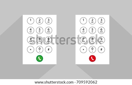 abstract flat user interface keypad