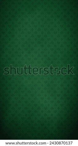Poker table background in green color. Vertical Vector illustration.