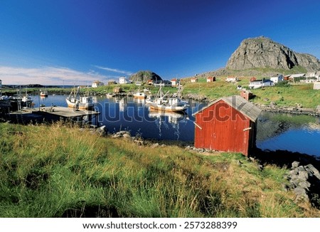 Similar – Image, Stock Photo Village on the Vesteralen