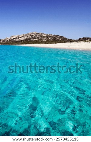 Similar – Foto Bild Insel zwischen Meer mit Motorbooten im Sommer