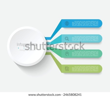 Infographic 4 options design elements for your business data. Vector Illustration.