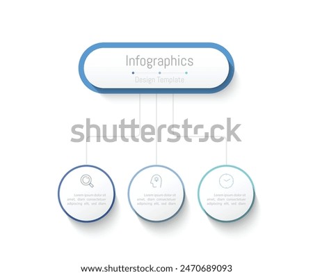 Infographic 3 options design elements for your business data. Vector Illustration.