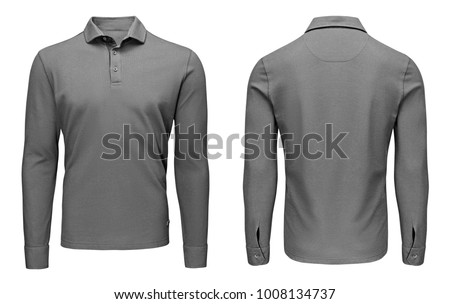 View Mens Zip Neck Polo Shirts Mockup Front Half Side View ...