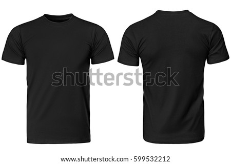 Black t-shirt, clothes on isolated white background. Stock fotó © 