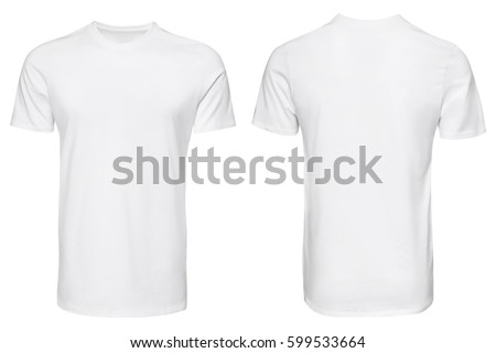 white t-shirt, clothes on isolated white background Photo stock © 