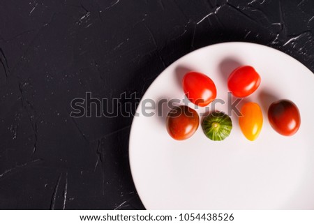 Similar – Image, Stock Photo Plate with a cucumber skewer on a white background