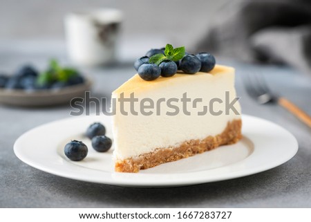 Similar – Foto Bild Cheesecake mit Heidelbeeren