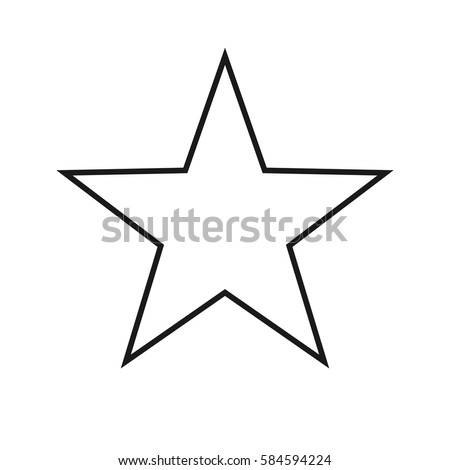 Black dark grey gray outline star rating favorite bookmark button icon symbol sign trendy isolated minimalistic simple flat design vector illustration on a white background