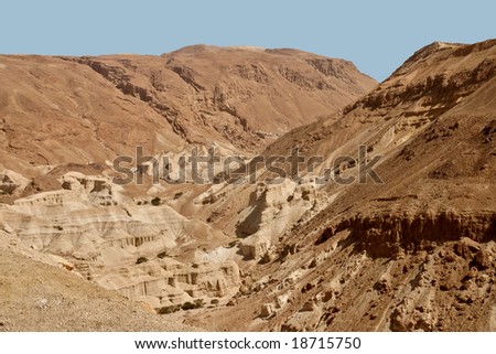 Beautiful mountain landscapes accompany with our travel to the Dead Sea
