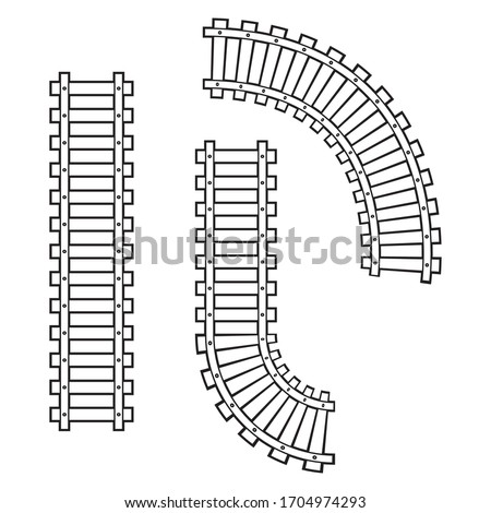 Train railroad vector image template