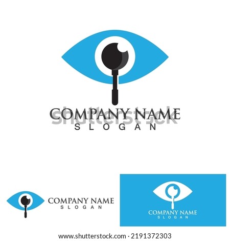 Search eye  logo and symbol template vector