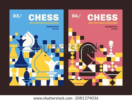 Chess background part 2. Abstract geometric vector illustration. Best for book cover, poster, flyer and banner.